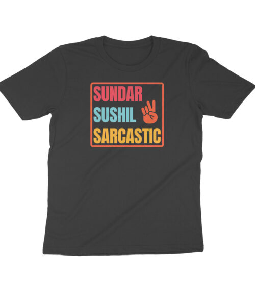 Sundar Sushil Sarcastic Hindi T-Shirt - Quirky Desi Quote Tee