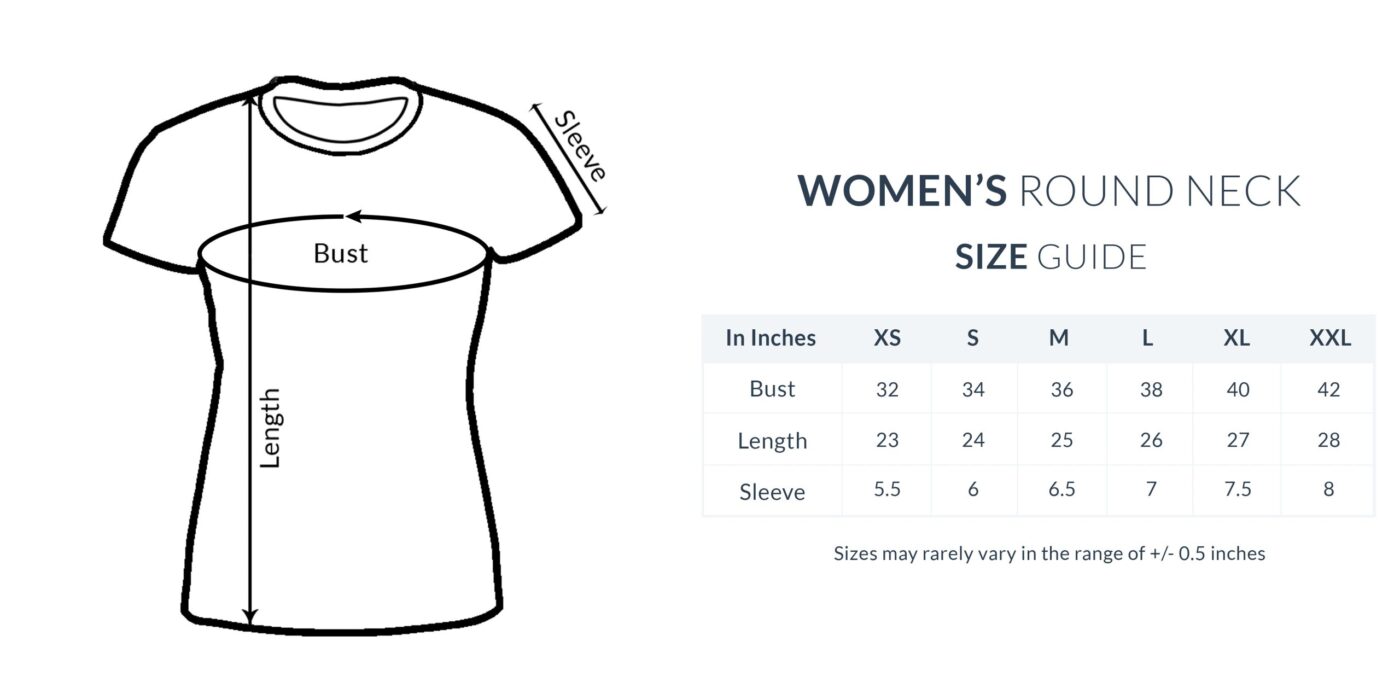 Women T Shirt Size Guide scaled