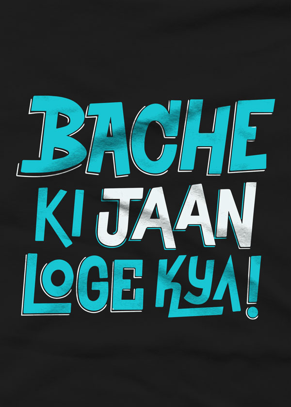 Bacche ki jaan Loge, Hindi Quotes and Slogan T-Shirt