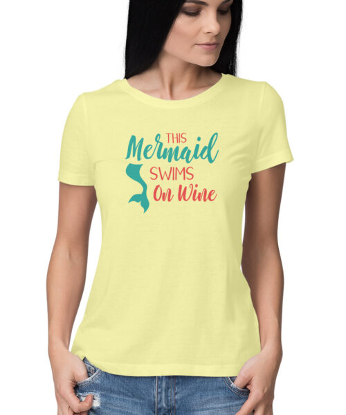 This mermaid swims on wine