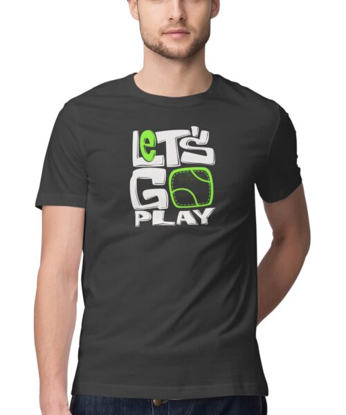 Let’s Go Play Tennis T-Shirt 🎾 Sporty Cotton Graphic Tee India Men Women