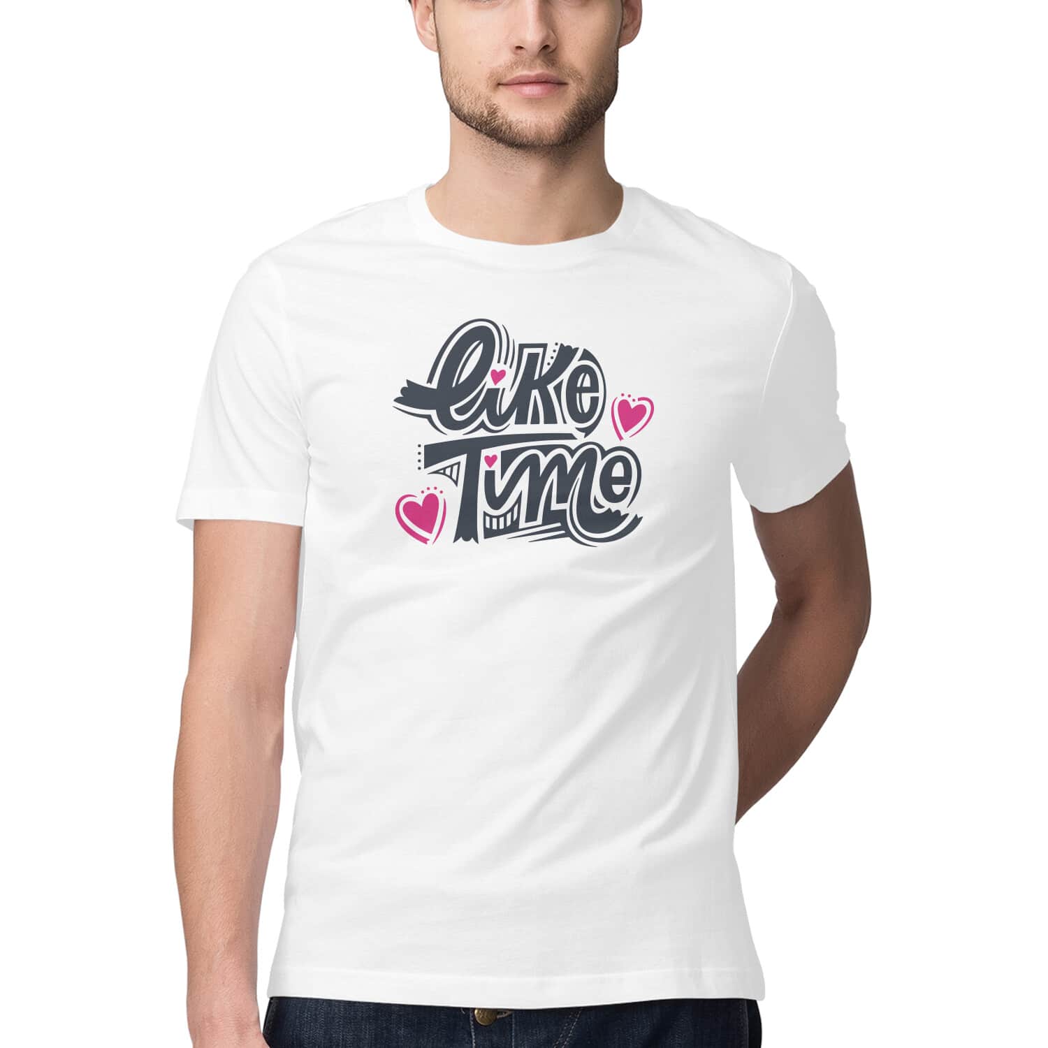 Like Time T-Shirt ⏳ Motivational Typography Cotton Tee India Men Women Like Time T-Shirt ⏳ Motivational Typography Cotton Tee India Men Women