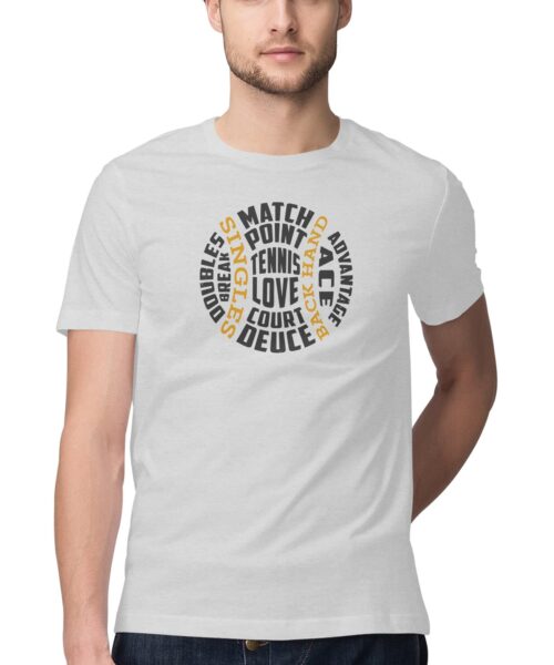 Alternative view of Match Point Tennis T-Shirt 🎾 Sporty Cotton Graphic Tee for Men & Women India