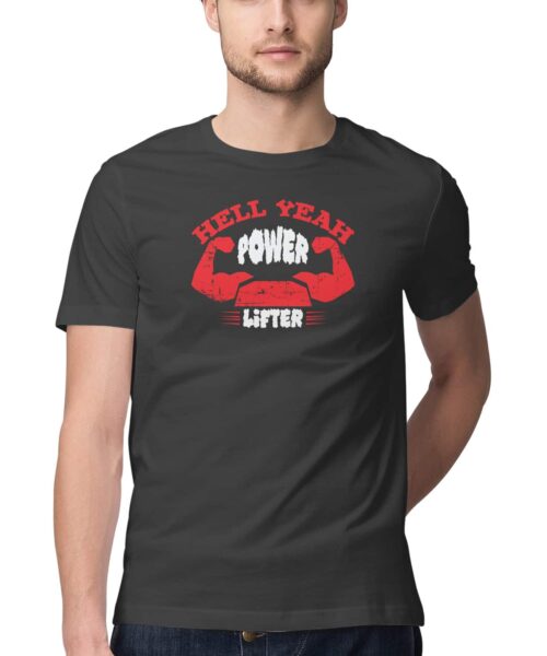 Power Lifter T-Shirt 🏋️ Hardcore Gym Motivation Cotton Tee India Men Women