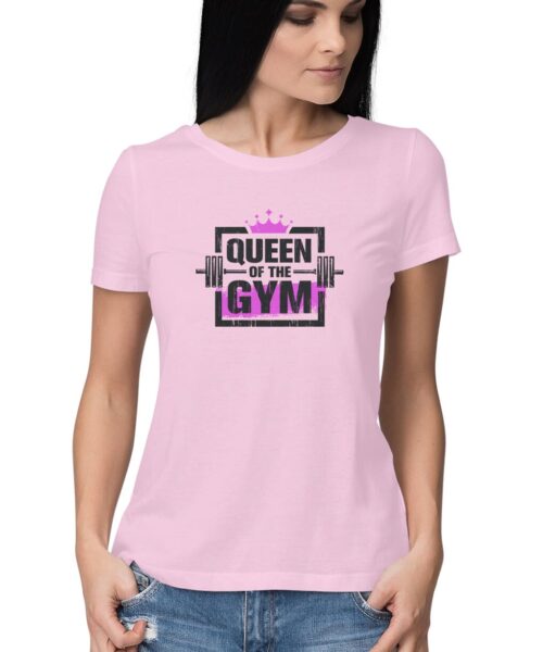 Queen of the Gym T-Shirt 👑💪 Fitness Motivation Cotton Tee India Women Men