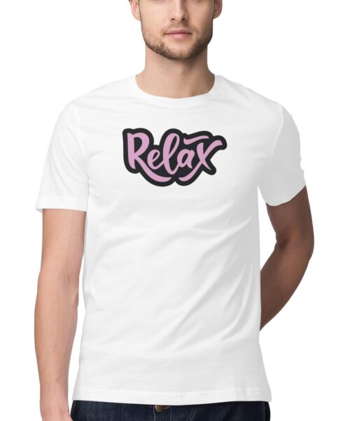 Relax Positive T-Shirt 🌿 Calm Motivational Cotton Graphic Tee India Men Women