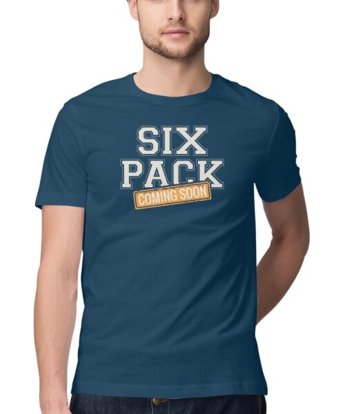 Alternative view of Six Pack Coming Soon T-Shirt 💪 Funny Gym Fitness Cotton Tee India Men Women