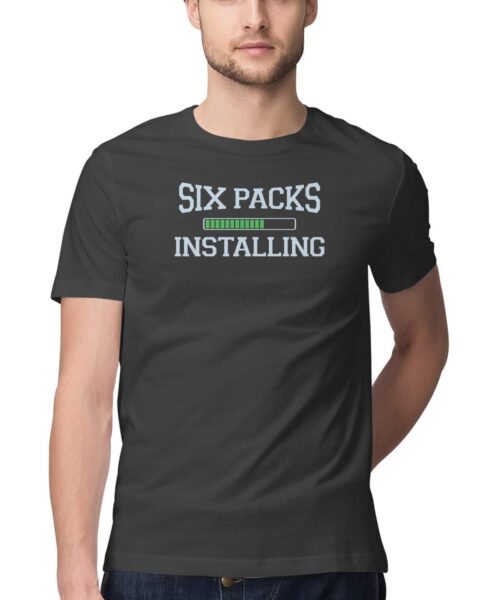 Six Pack Installing Gym T-Shirt 💪😂 | Funny Fitness Workout Tee Online India