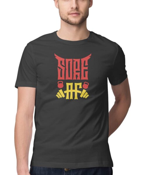 Sore AF Gym T-Shirt 💪🔥 | Funny Motivational Fitness Workout Tee Online India