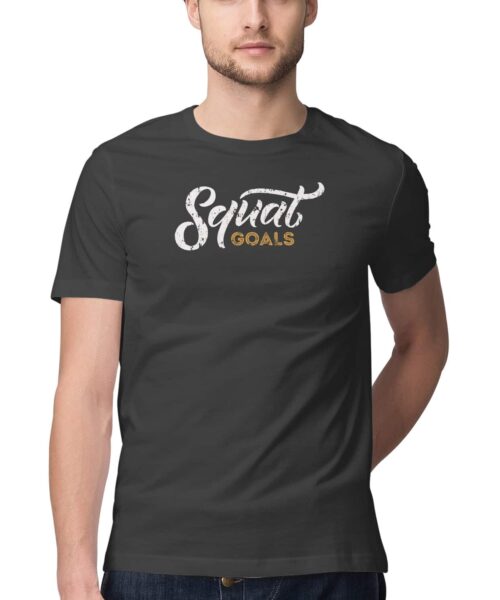 Squat Goals Gym T-Shirt 🍑🔥 | Funny Motivational Leg Day Workout Tee India