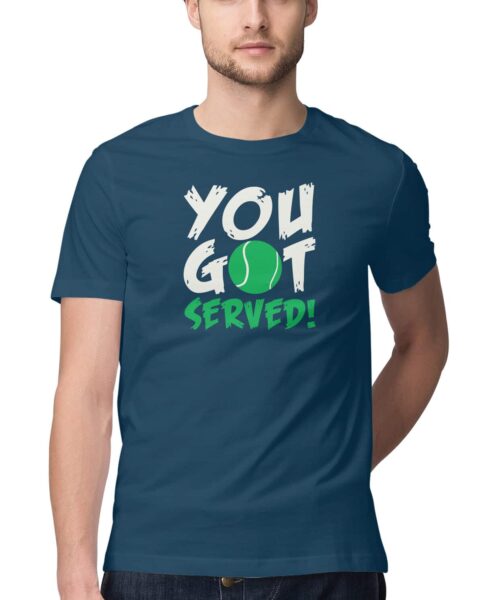 Alternative view of You Got Served Tennis T-Shirt 🎾🔥 | Funny Motivational Sports Tee Online India