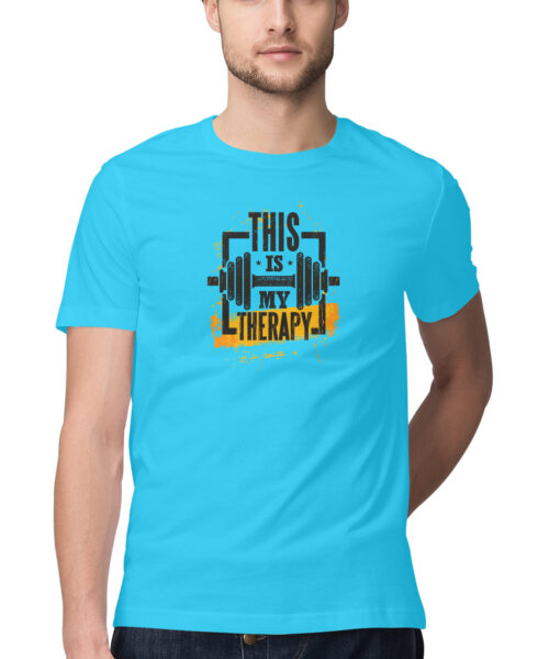 This Is My Therapy Gym T-Shirt 🏋️💆 | Funny Workout Training Tee Online India