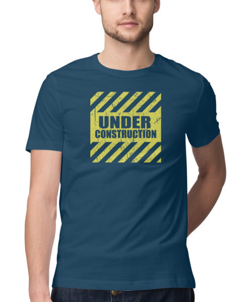 Alternative view of Body Under Construction Gym T-Shirt 🚧💪 | Funny Motivational Workout Tee India
