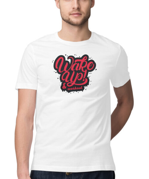 Wake Up Typography T-Shirt 🌅💪 | Motivational Slogan Graphic Tee Online India