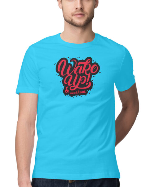 Alternative view of Wake Up Typography T-Shirt 🌅💪 | Motivational Slogan Graphic Tee Online India