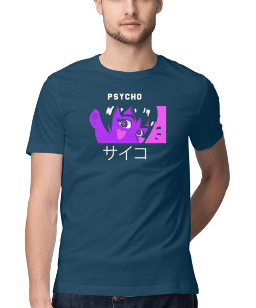 Alternative view of Anime girl in neon meaning psycho