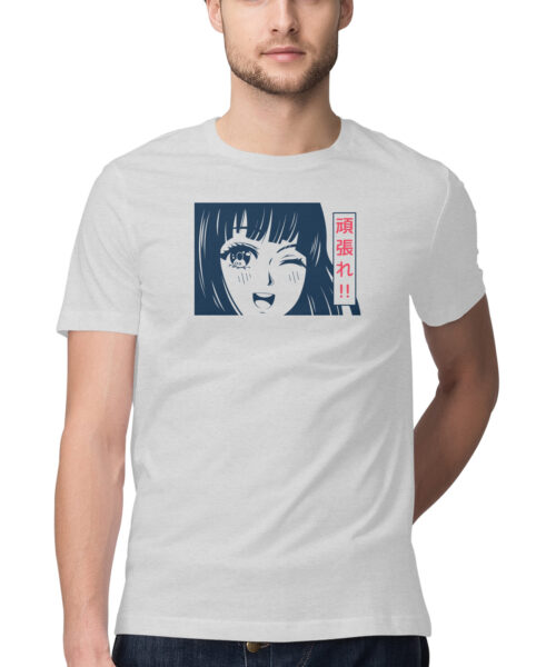 Alternative view of Anime Kawaii winking school girl manga Japanese Go for it