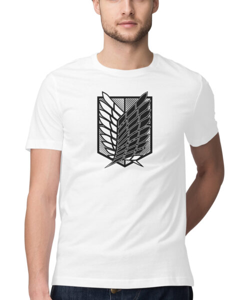 Attack on titan flag explorer logo black and white