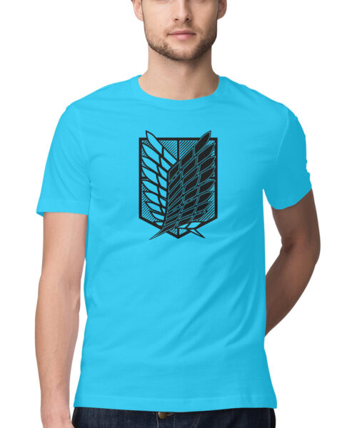 Alternative view of Attack on titan flag explorer logo black and white