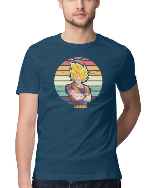 Alternative view of Dragon ball z goku grunged backround