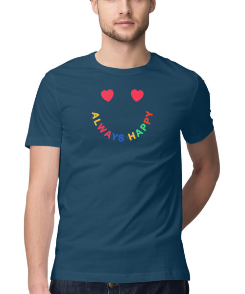 Shop the Best Funny and Sarcastic T-shirts for Men and Women at Manmarzee – The Ultimate Online T-shirt Store in India Alternative view of always happy smiley., Funny T-shirt quotes and sayings