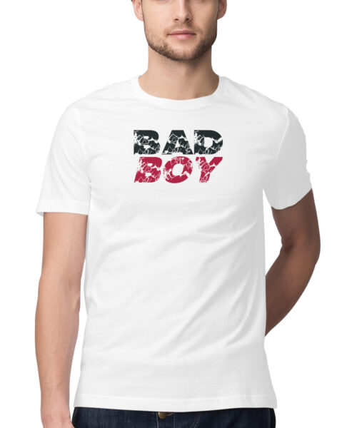 BAD BOY WHITE, Funny T-shirt quotes and sayings