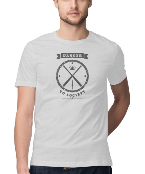 Shop the Best Funny and Sarcastic T-shirts for Men and Women at Manmarzee – The Ultimate Online T-shirt Store in India Alternative view of DANGER TO SCOCIETY lite, Funny T-shirt quotes and sayings