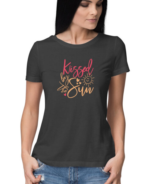 Shop the Best Funny and Sarcastic T-shirts for Men and Women at Manmarzee – The Ultimate Online T-shirt Store in India Alternative view of kissed by the sun, Funny T-shirt quotes and sayings