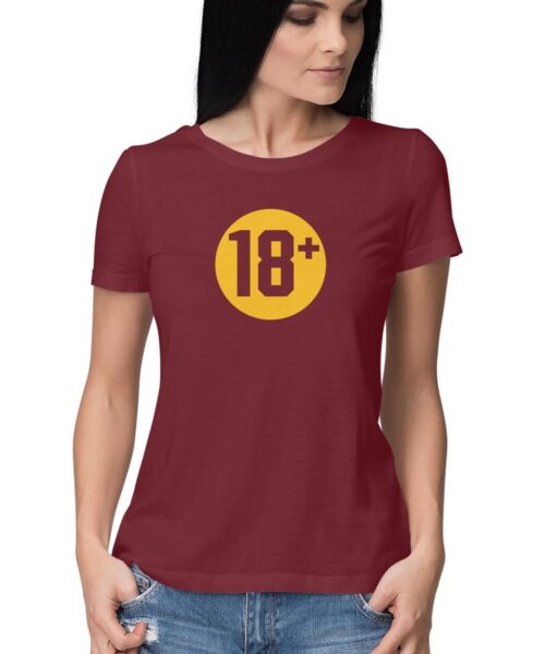 Shop the Best Funny and Sarcastic T-shirts for Men and Women at Manmarzee – The Ultimate Online T-shirt Store in India Alternative view of 18 Plus Authenticated, Funny T-shirt quotes and sayings