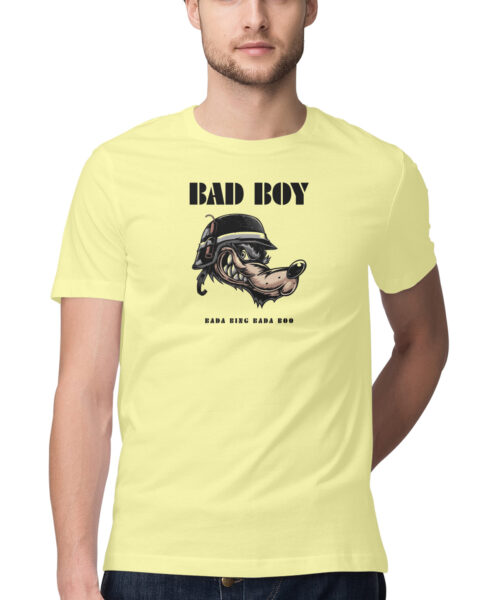 Shop the Best Funny and Sarcastic T-shirts for Men and Women at Manmarzee – The Ultimate Online T-shirt Store in India Alternative view of Wolfy Bad Boy, Funny T-shirt quotes and sayings