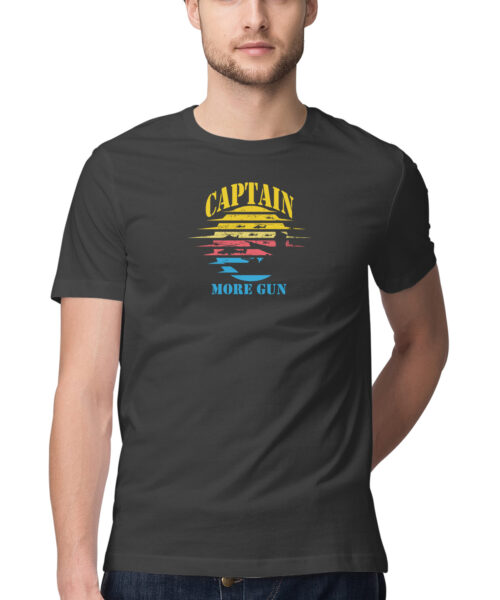 Shop the Best Funny and Sarcastic T-shirts for Men and Women at Manmarzee – The Ultimate Online T-shirt Store in India 🔥 Captain More Gun T-Shirt - Men's Attitude Graphic Tee 💥