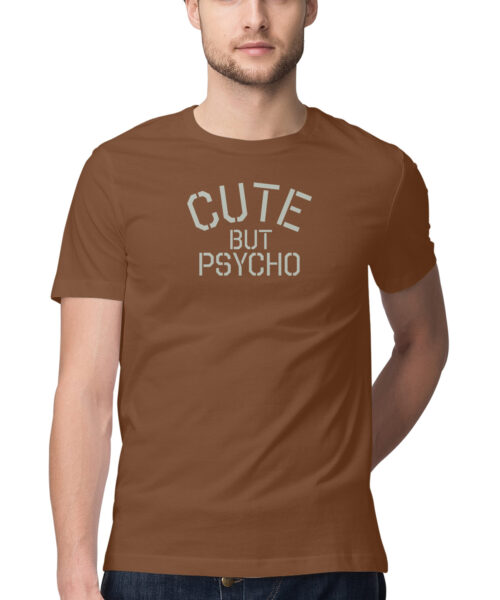 Alternative view of Cute But Psycho T-Shirt - Funny Attitude Quote Tee for Men & Women 😈 | Manmarzee