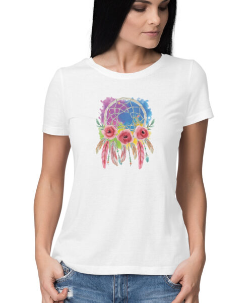 Shop the Best Funny and Sarcastic T-shirts for Men and Women at Manmarzee – The Ultimate Online T-shirt Store in India Alternative view of Catch Your Dreams T-Shirt 🌙 | Dream Catcher Graphic Tee | Manmarzee ✨
