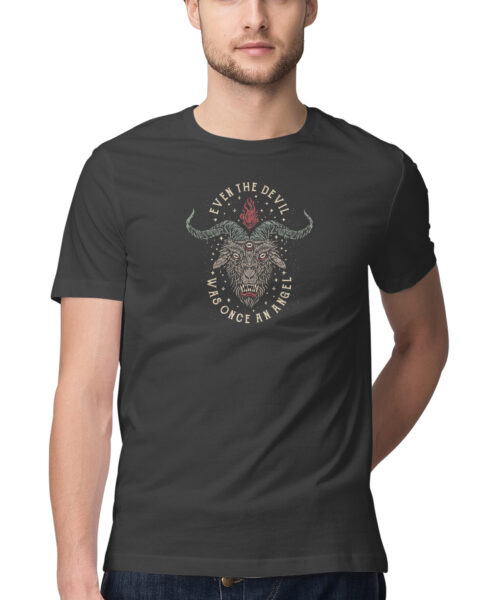Shop the Best Funny and Sarcastic T-shirts for Men and Women at Manmarzee – The Ultimate Online T-shirt Store in India 🖤 Even the Devil Was an Angel Gothic T-Shirt 😈 | Manmarzee