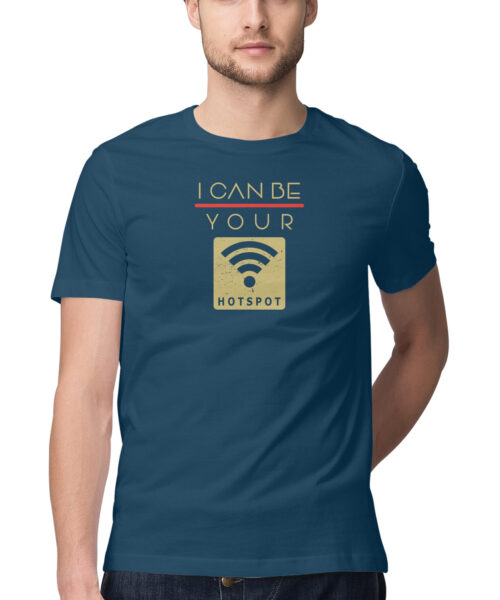 Shop the Best Funny and Sarcastic T-shirts for Men and Women at Manmarzee – The Ultimate Online T-shirt Store in India Alternative view of I Want To Be Your Hotspot WiFi T-Shirt 📶 | Funny Quote Tee for Men & Women | Manmarzee