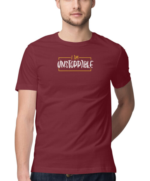 Shop the Best Funny and Sarcastic T-shirts for Men and Women at Manmarzee – The Ultimate Online T-shirt Store in India I'm Unstoppable 💪 Graphic Print T-Shirt for Men & Women | Manmarzee 😎