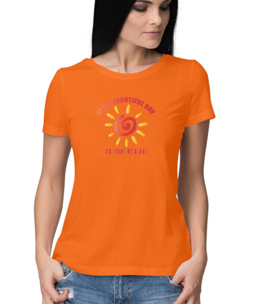 Shop the Best Funny and Sarcastic T-shirts for Men and Women at Manmarzee – The Ultimate Online T-shirt Store in India "Its a Beautiful Day to Leave Me Alone" T-Shirt - Funny Attitude Tee for Men & Women 😎 | Manmarzee
