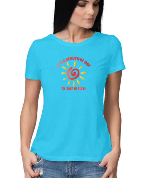 Alternative view of "Its a Beautiful Day to Leave Me Alone" T-Shirt - Funny Attitude Tee for Men & Women 😎 | Manmarzee