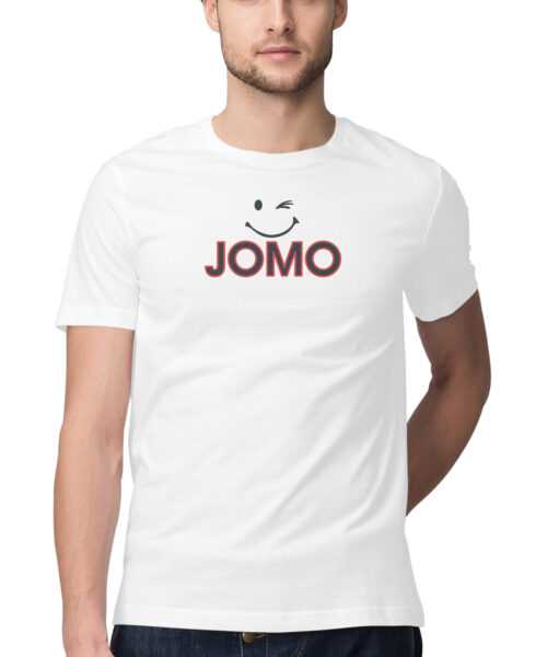Shop the Best Funny and Sarcastic T-shirts for Men and Women at Manmarzee – The Ultimate Online T-shirt Store in India JOMO SMILEY, Funny T-shirt quotes and sayings