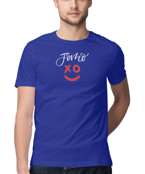 Alternative view of JOMO XO DARK TEE, Funny T-shirt quotes and sayings
