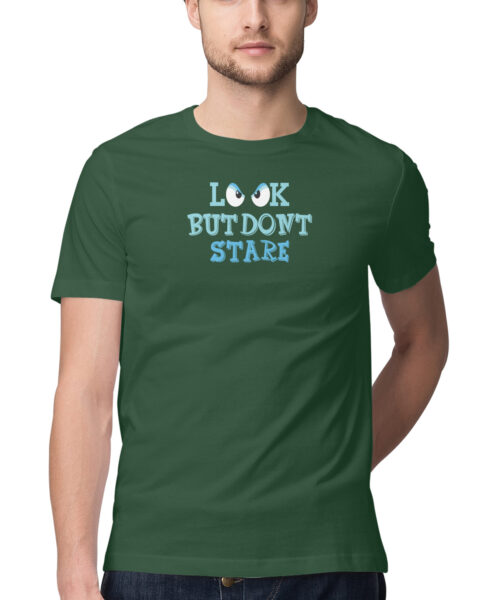 Shop the Best Funny and Sarcastic T-shirts for Men and Women at Manmarzee – The Ultimate Online T-shirt Store in India Funny T-Shirts for Men 👕 | "Look But Don't Stare" Graphic Tee | Manmarzee
