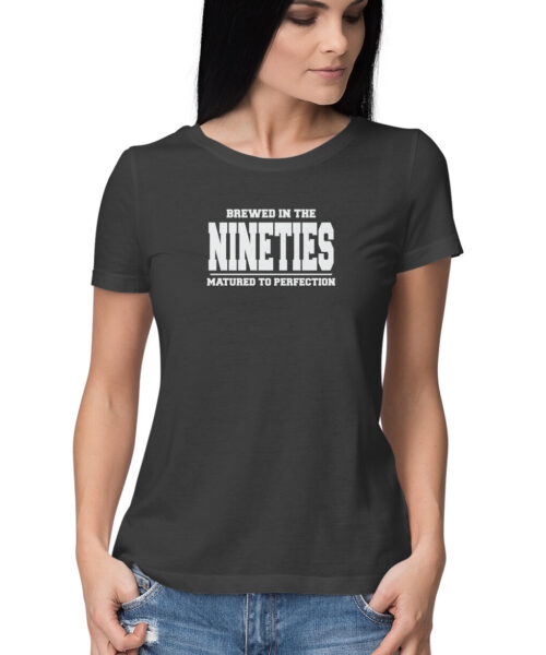 Shop the Best Funny and Sarcastic T-shirts for Men and Women at Manmarzee – The Ultimate Online T-shirt Store in India Alternative view of Graphic Printed T-Shirt "Matured to Perfection 90s" 😎 Retro Funny Quotes T-Shirts for Men & Women (Black, S-5XL) - India