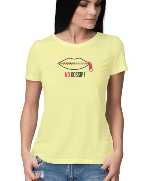 Shop the Best Funny and Sarcastic T-shirts for Men and Women at Manmarzee – The Ultimate Online T-shirt Store in India No Gossip Funny Quotes T-Shirt 🤫 | Women’s Funny T-Shirts | Black & Pink | S-5XL | India