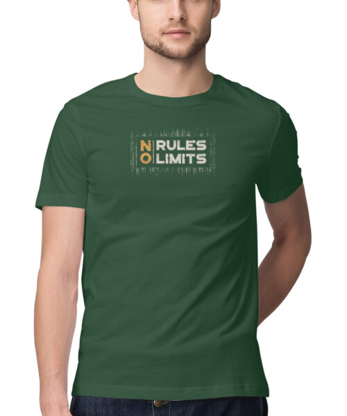 Shop the Best Funny and Sarcastic T-shirts for Men and Women at Manmarzee – The Ultimate Online T-shirt Store in India Alternative view of No Rules No Limits Funny Quotes T-Shirt 💪 | Quirky T-Shirts for Men & Women | Black & Red | S-5XL | India