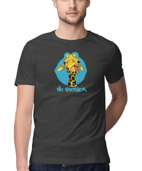 Shop the Best Funny and Sarcastic T-shirts for Men and Women at Manmarzee – The Ultimate Online T-shirt Store in India "No Problem" Funny Giraffe 🦒 Funny T-Shirts for Men | Quirky T-Shirts | Black & Olive Green | S-5XL | India