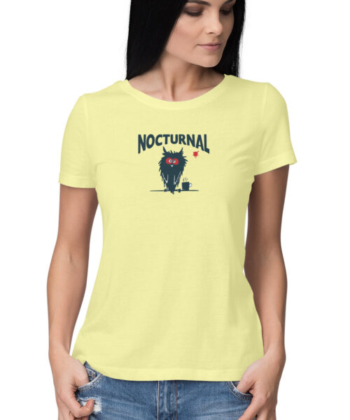 Shop the Best Funny and Sarcastic T-shirts for Men and Women at Manmarzee – The Ultimate Online T-shirt Store in India Nocturnal Owl Women's Funny T-Shirt 🦉 | Quirky Graphic Tees | Black & Pink | S-5XL | India