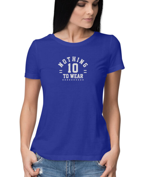 Shop the Best Funny and Sarcastic T-shirts for Men and Women at Manmarzee – The Ultimate Online T-shirt Store in India Alternative view of "Nothing to Wear" Funny Quotes T-Shirt 👚 | Women's Quirky T-Shirts | Black & Pink | S-5XL | India