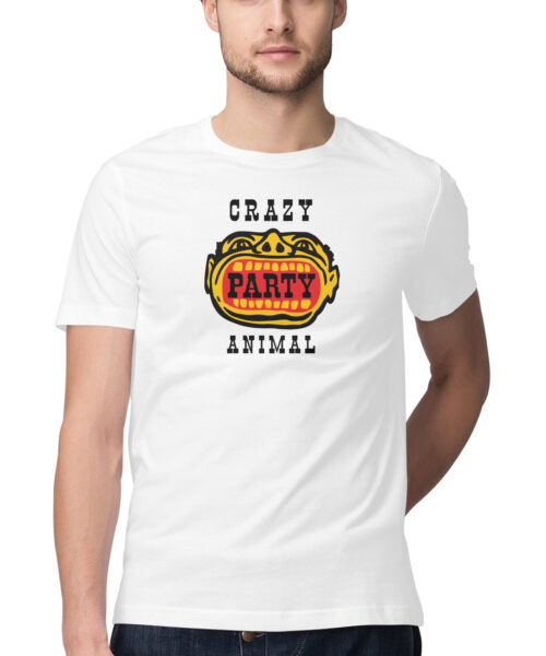 Shop the Best Funny and Sarcastic T-shirts for Men and Women at Manmarzee – The Ultimate Online T-shirt Store in India Crazy Party Animal Funny Quotes T-Shirt 🎉 | Quirky T-Shirts for Men & Women | Black & Red | S-5XL | India