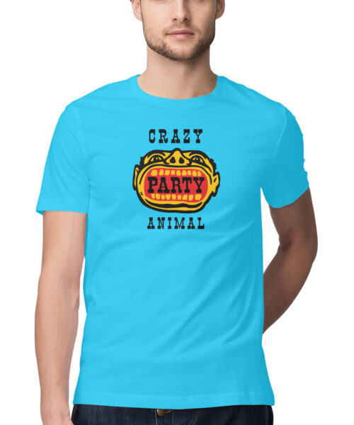 Shop the Best Funny and Sarcastic T-shirts for Men and Women at Manmarzee – The Ultimate Online T-shirt Store in India Alternative view of Crazy Party Animal Funny Quotes T-Shirt 🎉 | Quirky T-Shirts for Men & Women | Black & Red | S-5XL | India