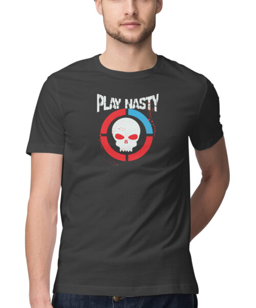 Shop the Best Funny and Sarcastic T-shirts for Men and Women at Manmarzee – The Ultimate Online T-shirt Store in India PLAY NASTY Quirky Graphic Tees 💀 | Funny T-Shirts for Men & Women | Black & Red | S-5XL | India